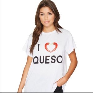 “I ❤️ Queso” tee - mumu - small, short sleeve